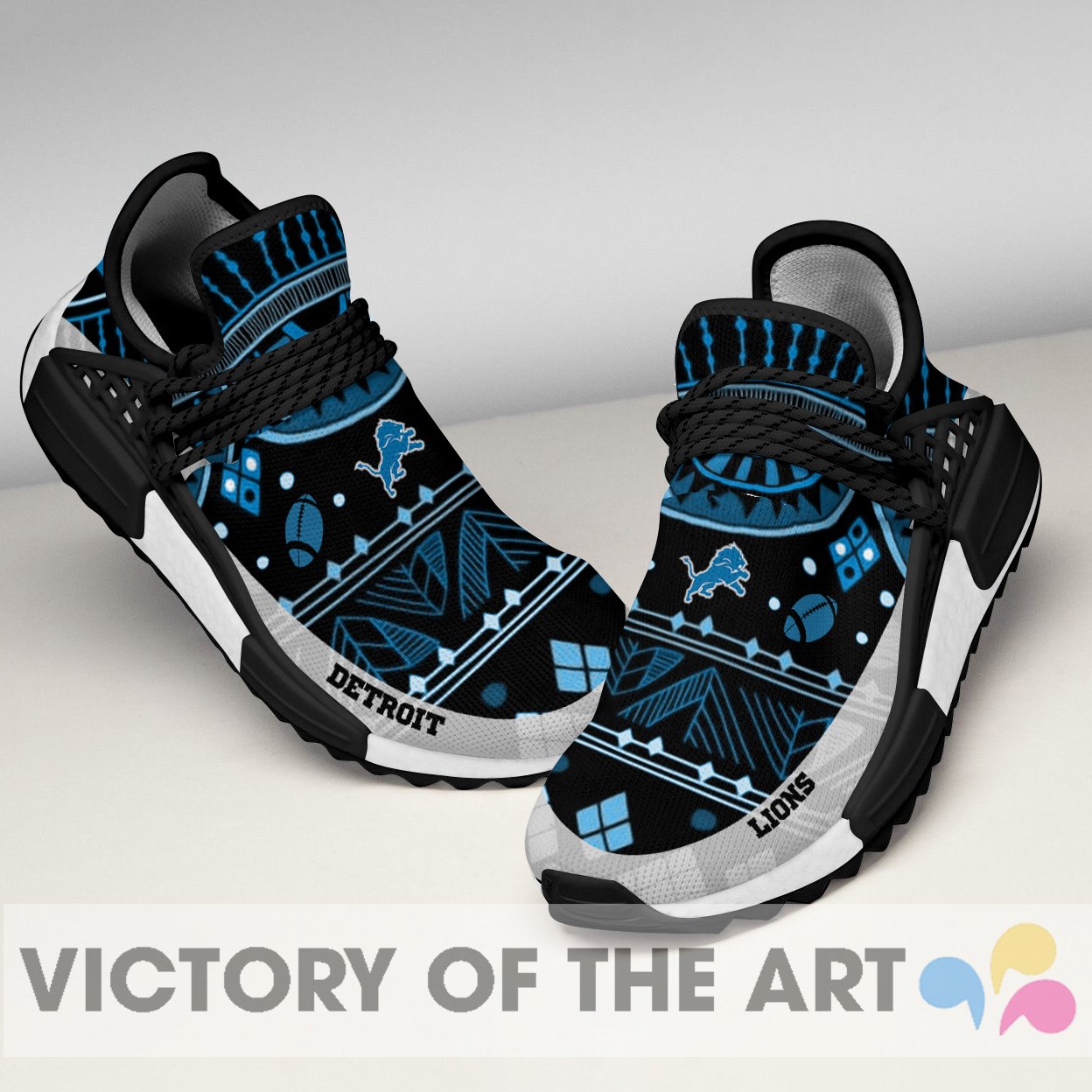 Wonderful Pattern Human Race Detroit Lions Shoes For Fans