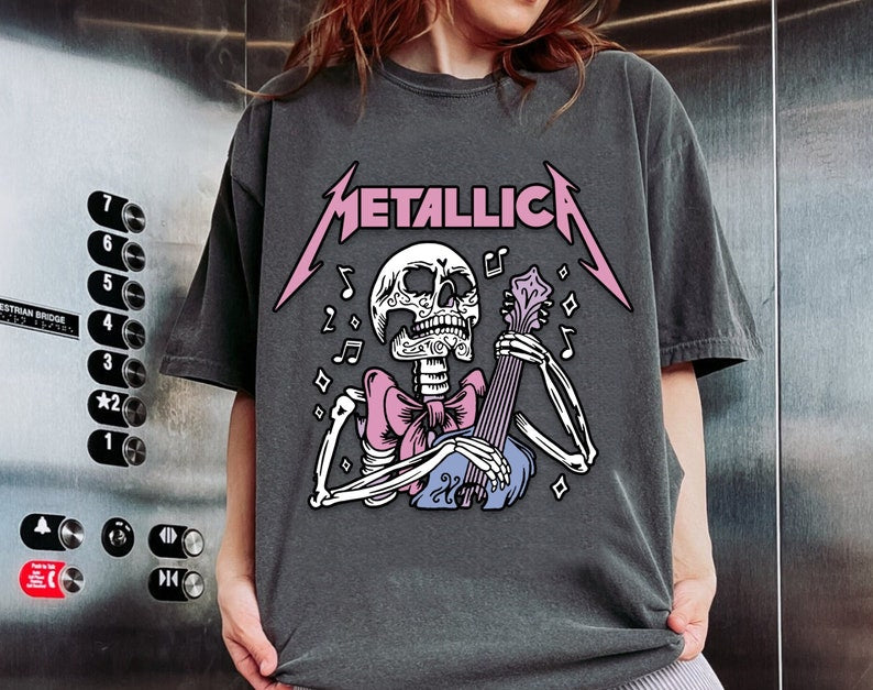 Metallica World Tour 2023 Shirt Clip Art Instant Download, Metallica Band Shirt, Metallica Skull Shirt Music Rock Festival Shirt, Guitar Tee