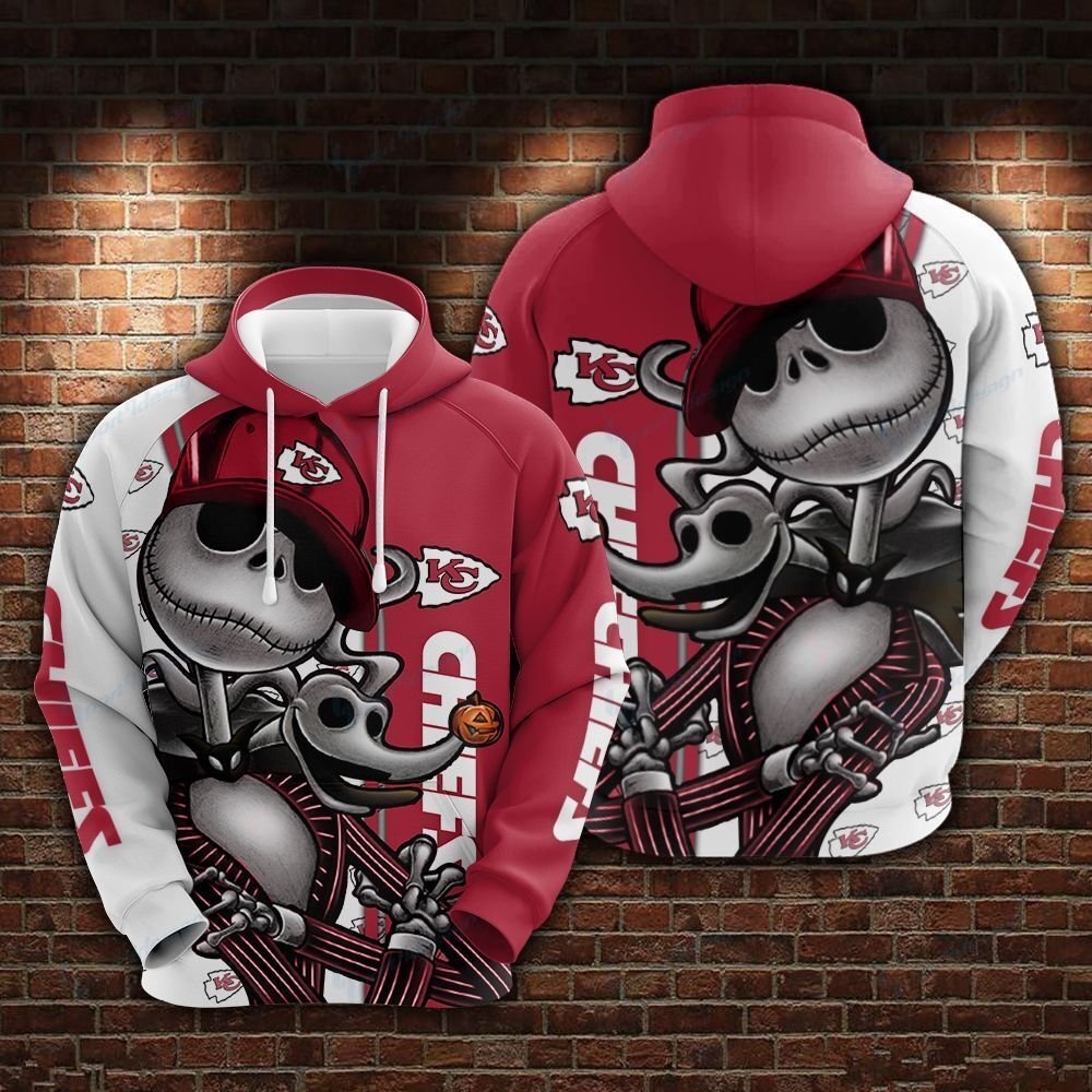 Kansas City Chiefs and Jack skellington Hoodie 595