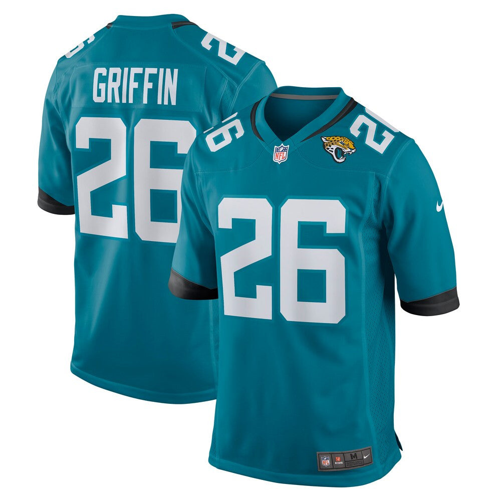 Men’s Jacksonville Jaguars Shaquill Griffin Nike Teal Game Jersey 