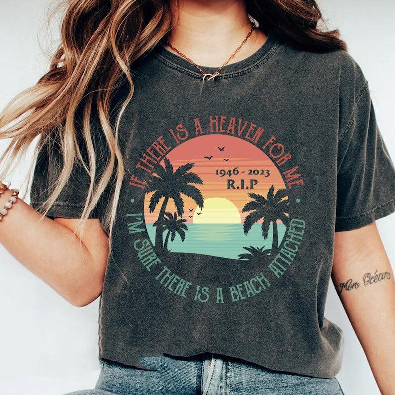 Retro Jimmy Buffett R.I.P 1946 2023 Shirt, Margaritaville Shirt, Sail On Jimmy Buffett, If There Is A Heaven For Me, Beach Lover Fins Up Tee