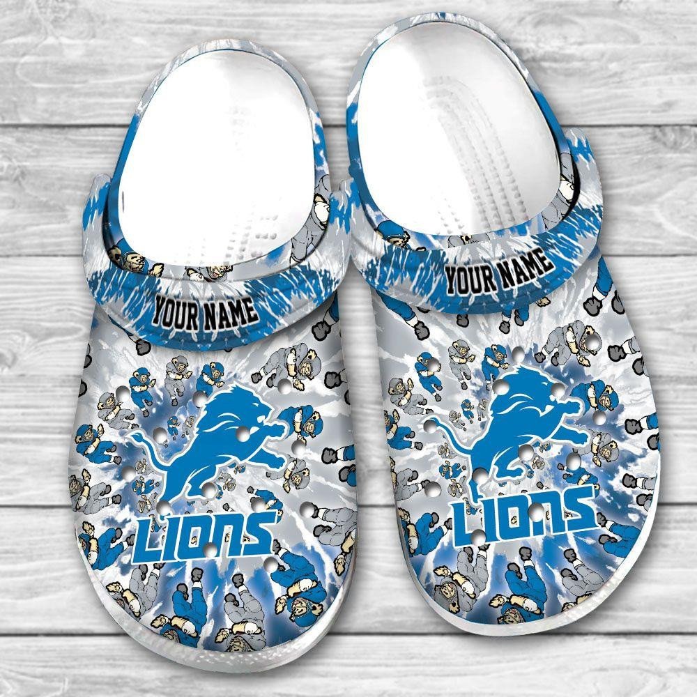 Detroit Lions Grateful Dead Custom Personalized Crocs Classic Clogs Shoes