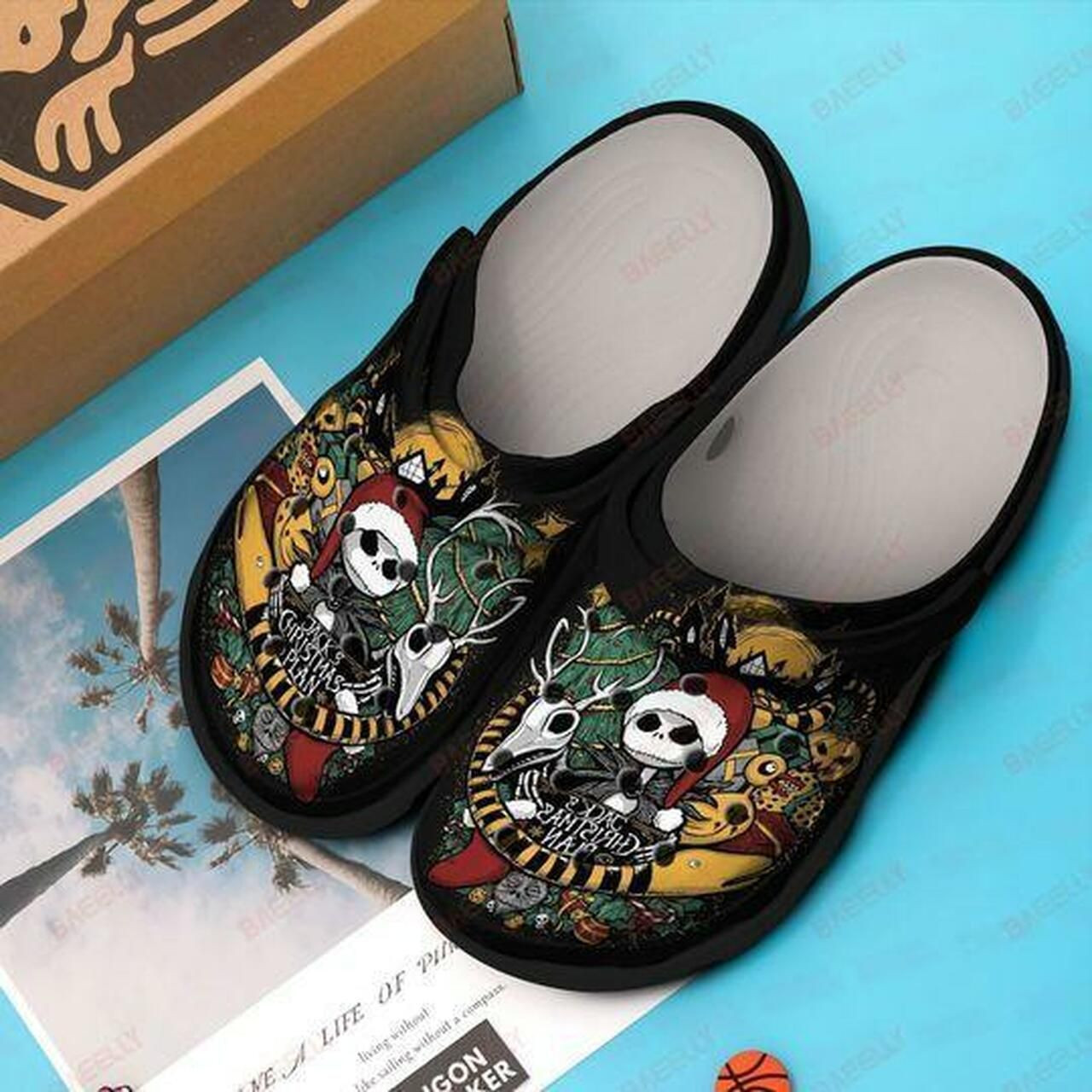 The Nightmare Before Christmas Jack Skellington Crocss Crocband Clog Comfortable Water Shoes