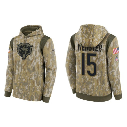 Nsimba Webster Chicago Bears Camo 2021 Salute To Service Veterans Day Therma Pullover Hoodie