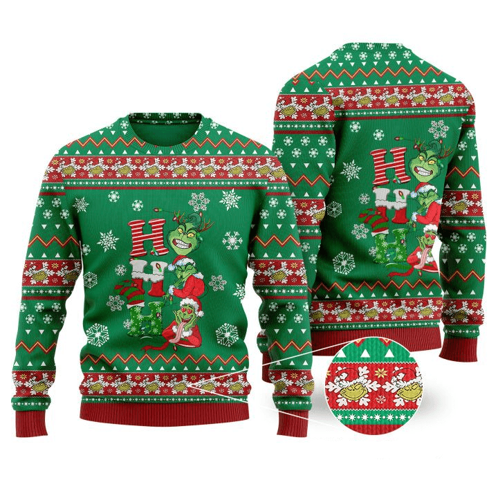 Ho Ho Ho Grinch Christmas Sweaters