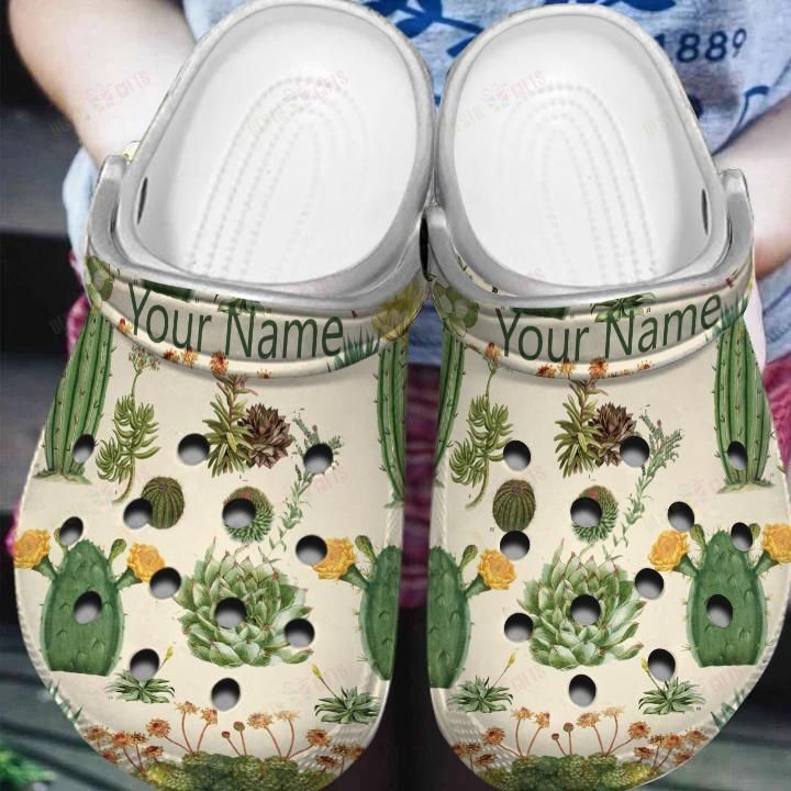 Vintage Succulent Crocs Classic Clogs Shoes