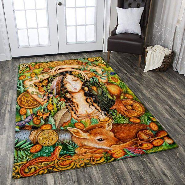 Witch Art Home Decor Rectangle Area Rug 1