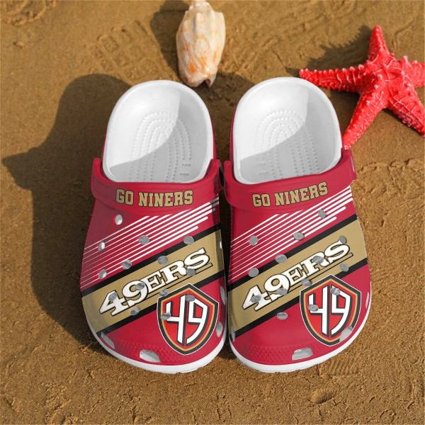San Francisco 49Ers Go Niners Custom For  Fans Personalized Name Crocss Clogs Shoes Custom Sneakers