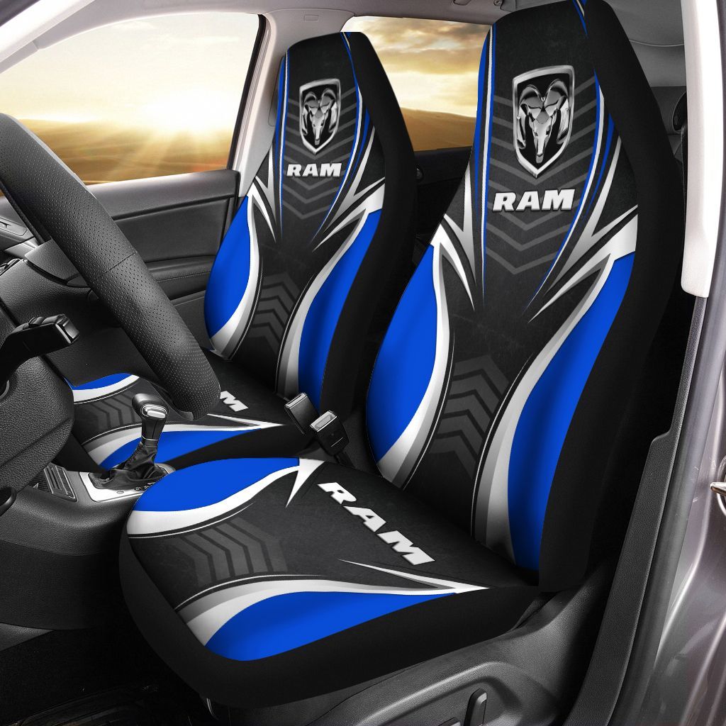 Dodge RAM BDA-HL Car Seat Cover (Set of 2) Ver 4 (Blue)