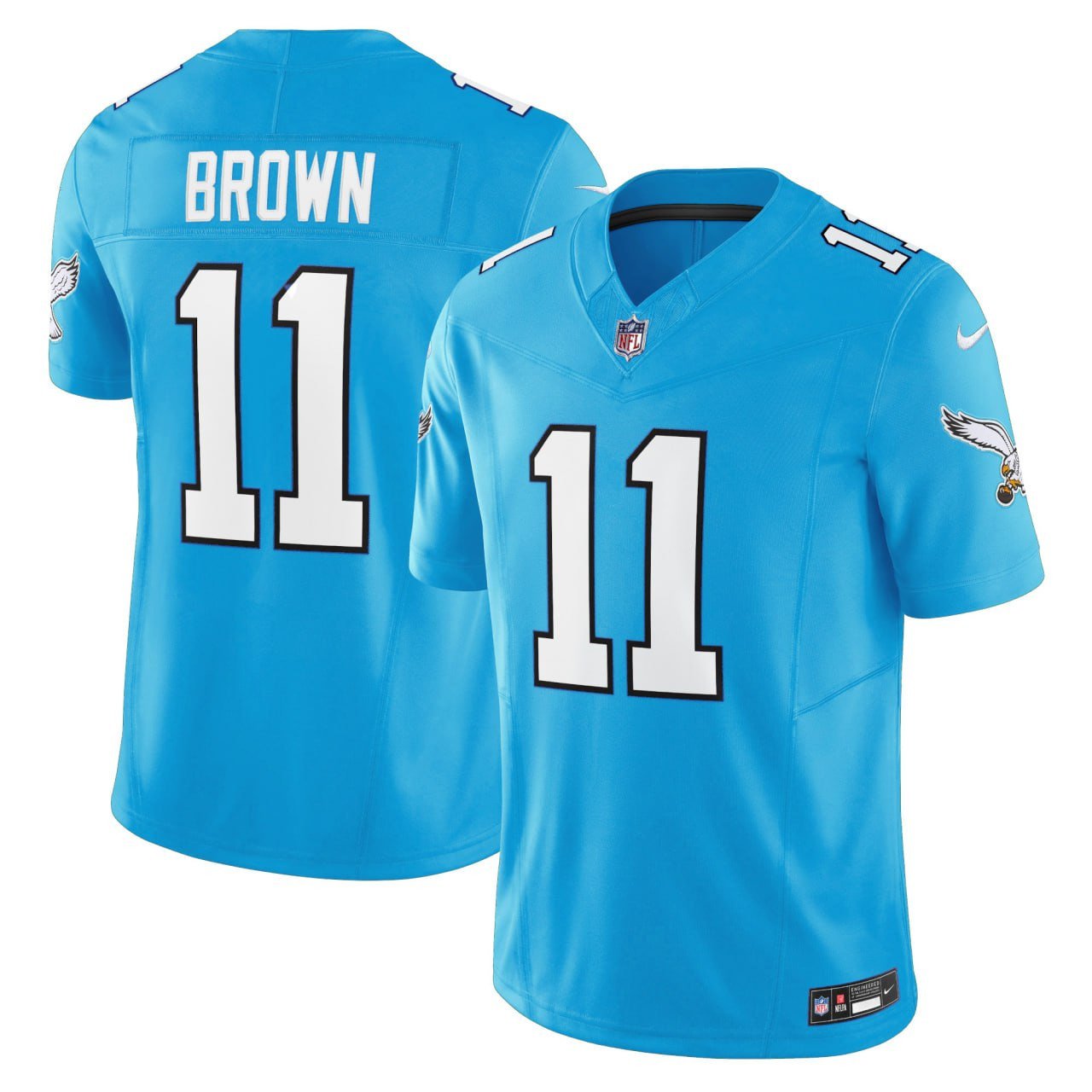 A. J. Brown Philadelphia Eagles F.U.S.E. Blue Jersey – All Stitched