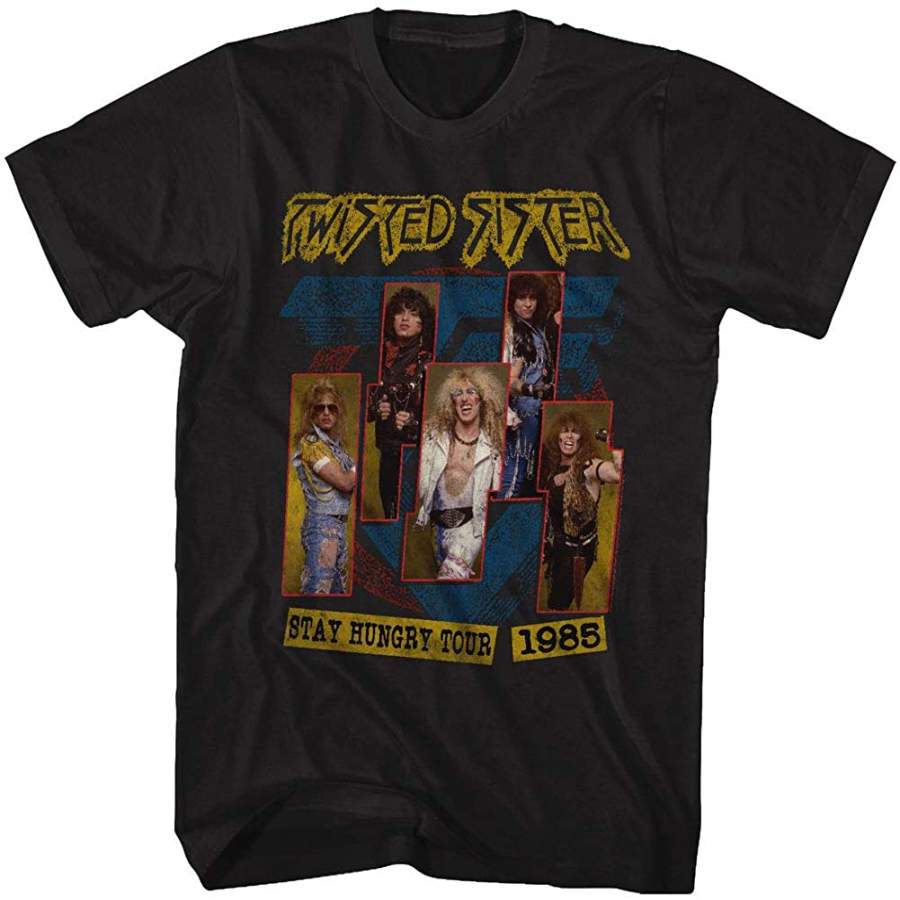 Twisted Sister 1972 American Heavy Metal Band 1985 Stay Hungry Tour T-Shirt Tee