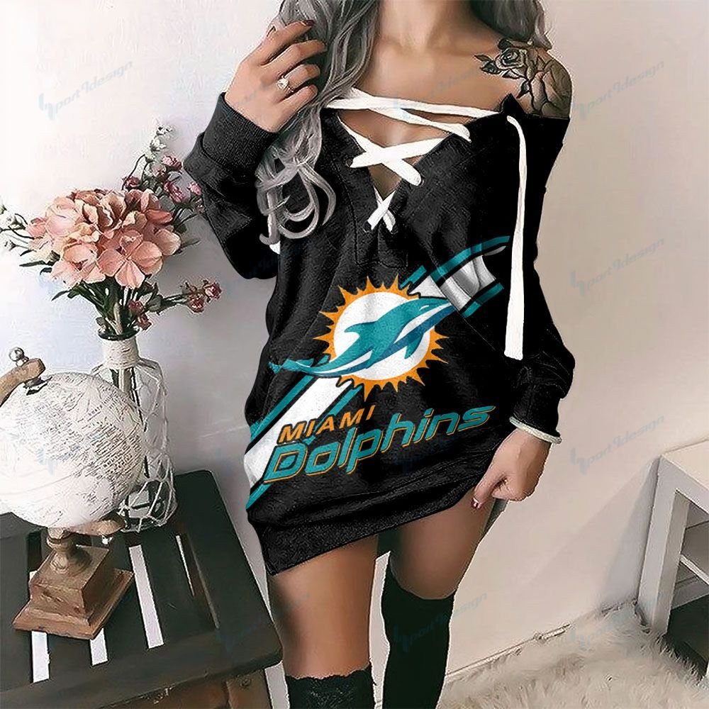 Miami Dolphins Lace-Up Sweatshirt 52