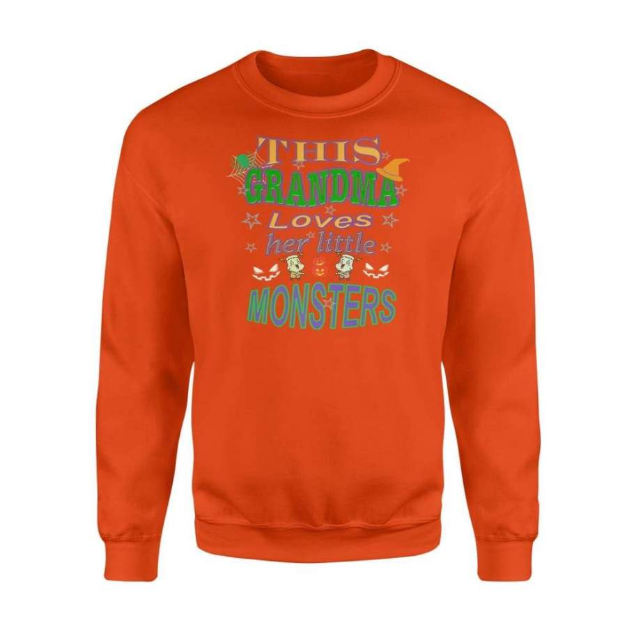 Women’s Grandma Halloween, Loves Her Little Monsters – Standard Fleece Sweatshirt