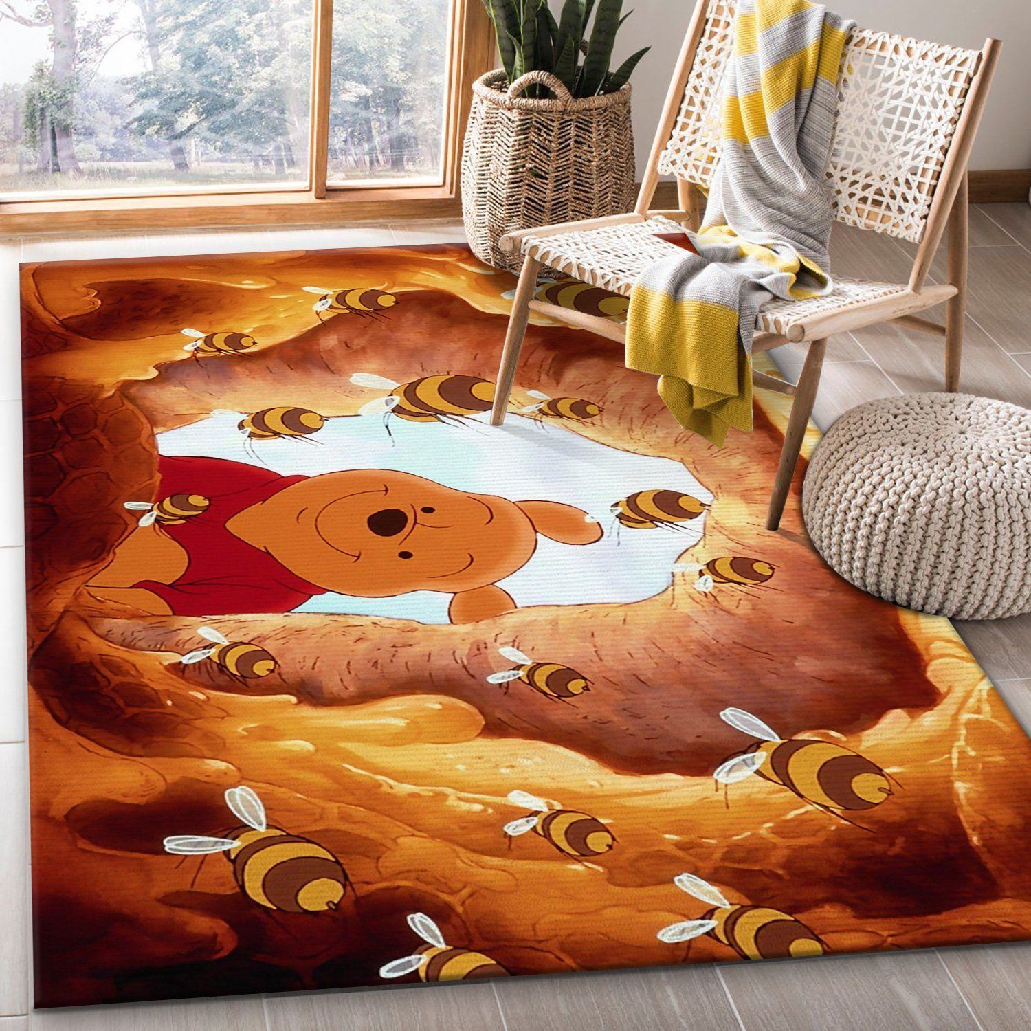 Winnie The Pooh Ver9 Area Rug Living Room Rug Us Gift Decor Area Rug For Living Room Bedroom Rug Home Decor