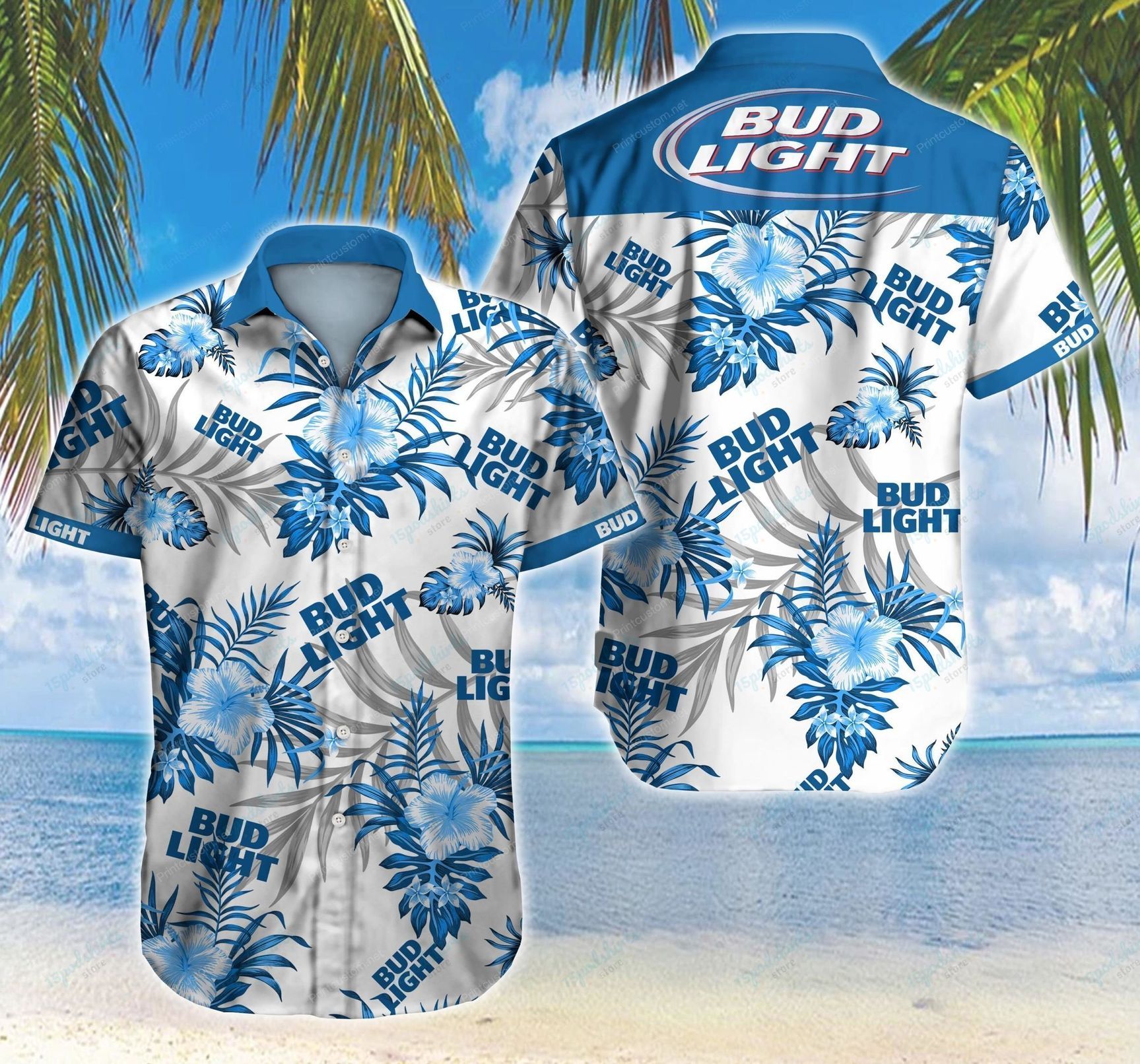 Bud Light Hawaiian Aloha Shirts Aloha Shirts