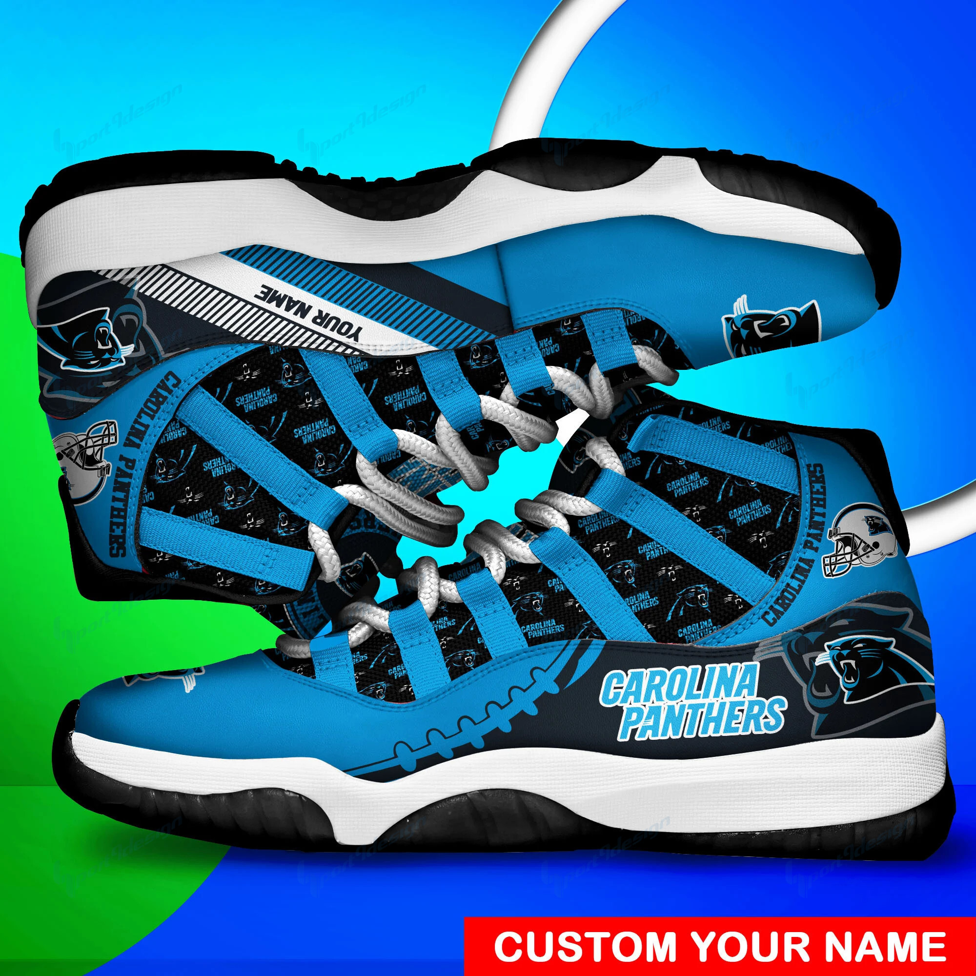 Carolina Panthers Personalized Ajd11 Sneakers Bg154