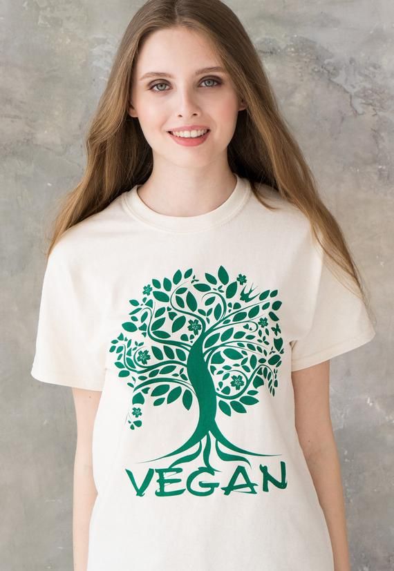 Tree Of Life Vegan T Shirt Plant Based Herbivore Animal Liberation Rights Climate Change Nature Earth Yoga Be Kind Women S Men S Printed Tee