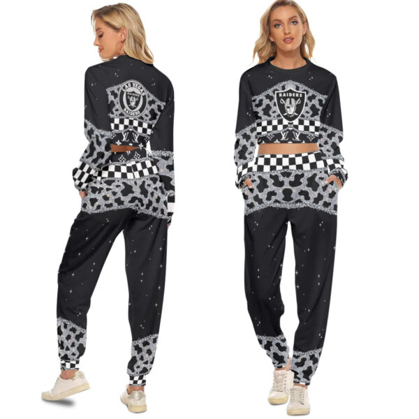 Las Vegas Raiders Crop Sweatshirt Suit 54