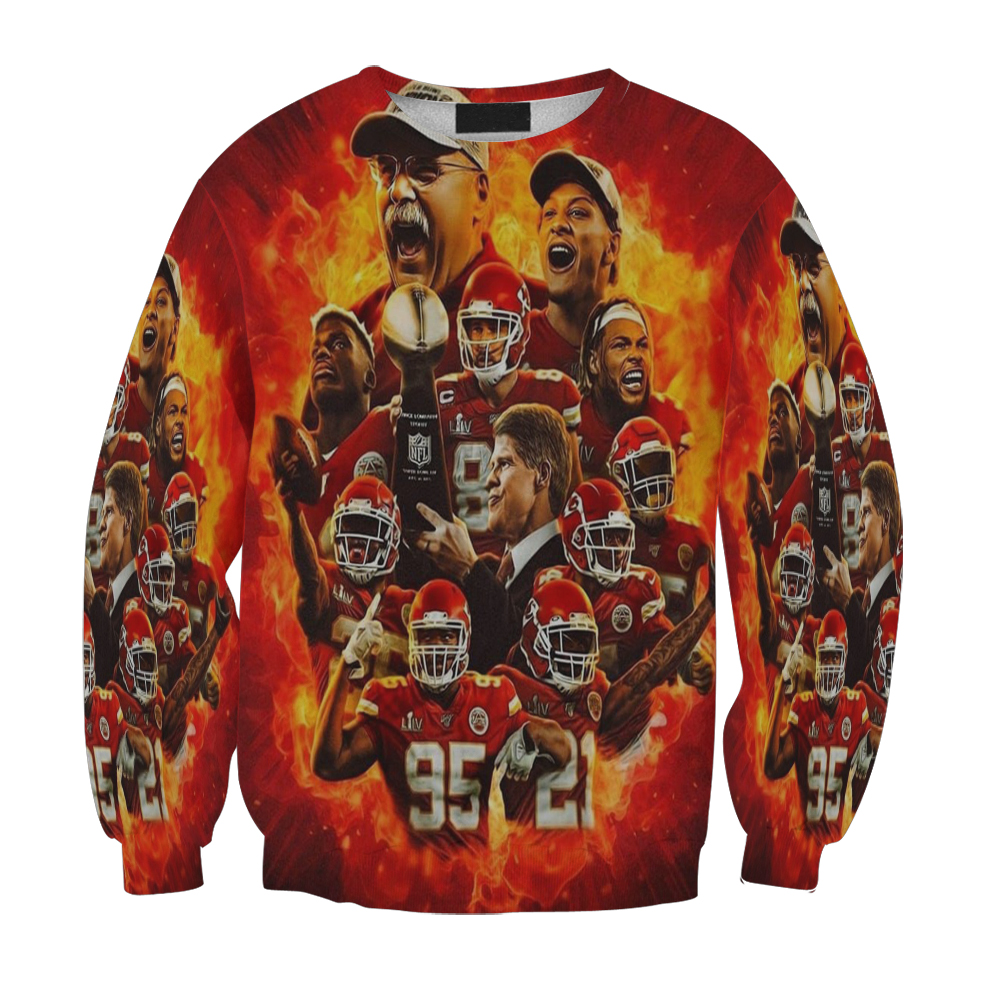 Kansas City Chiefs Fire Team Gift For Fan 3D Full Printing Sweatshirt