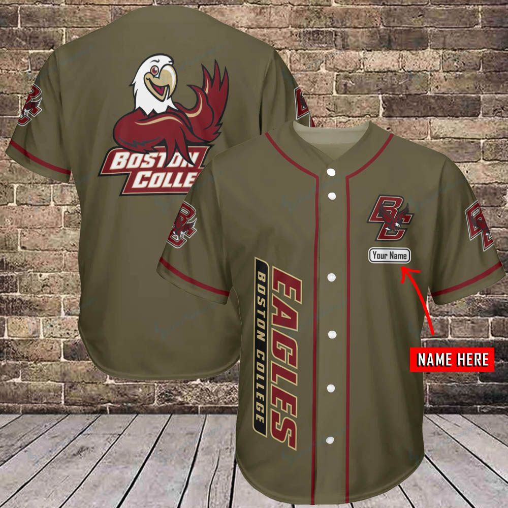 Boston College Eagles Personalized Baseball Jersey 333