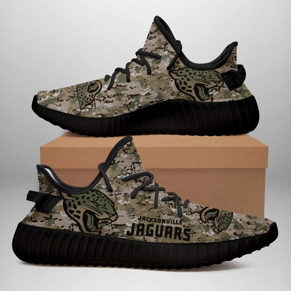 Jacksonville Jaguars U.S. Military Camouflage Unisex Sneaker Football Custom Shoes Jacksonville Jaguars Yeezy Boost 350