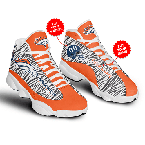 Denver Broncos Football Customized Shoes Air Jd13 Sneakers For Fan