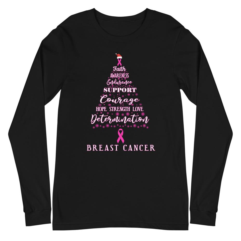 Breast Cancer Awareness Christmas Hope Long Sleeve T-Shirt