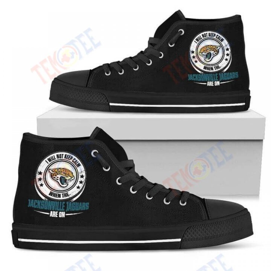 Mens Womens I Will Not Keep Calm Amazing Sporty Jacksonville Jaguars High Top Shoes TMT505