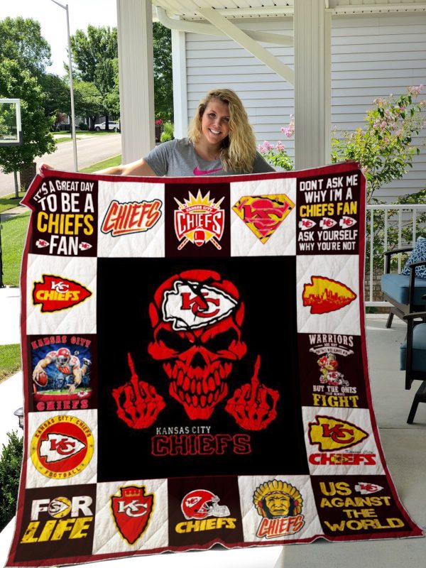 Kansas City Chiefs Quilt Blanket Fan Made Ver 12