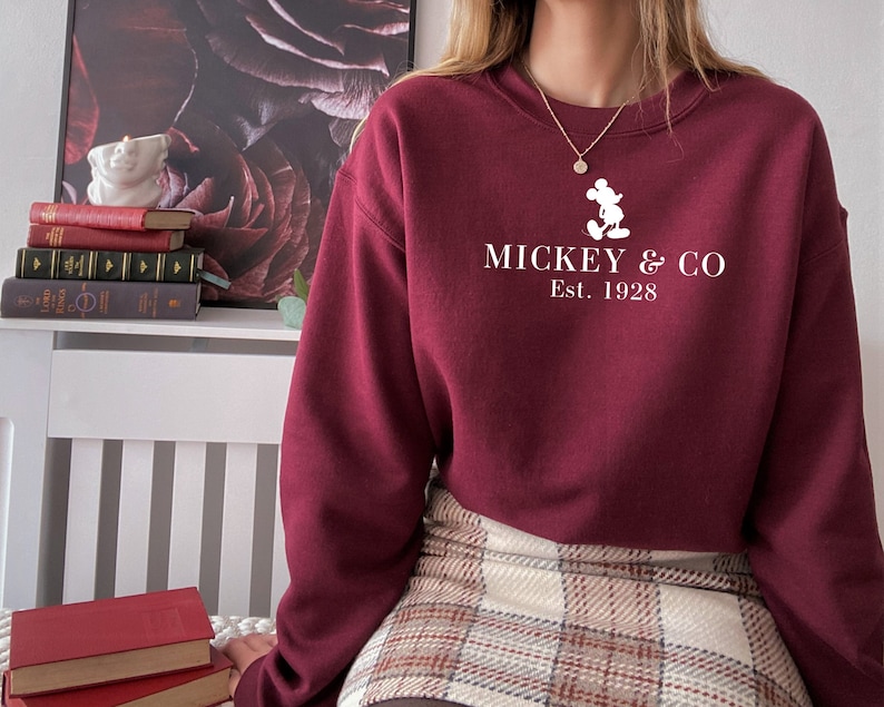 Mickey & Co Est. 1928 Sweatshirt, Vintage Disney Sweatshirt, Mickey And Friends Sweatshirt, Disney Vacation Sweatshirts,