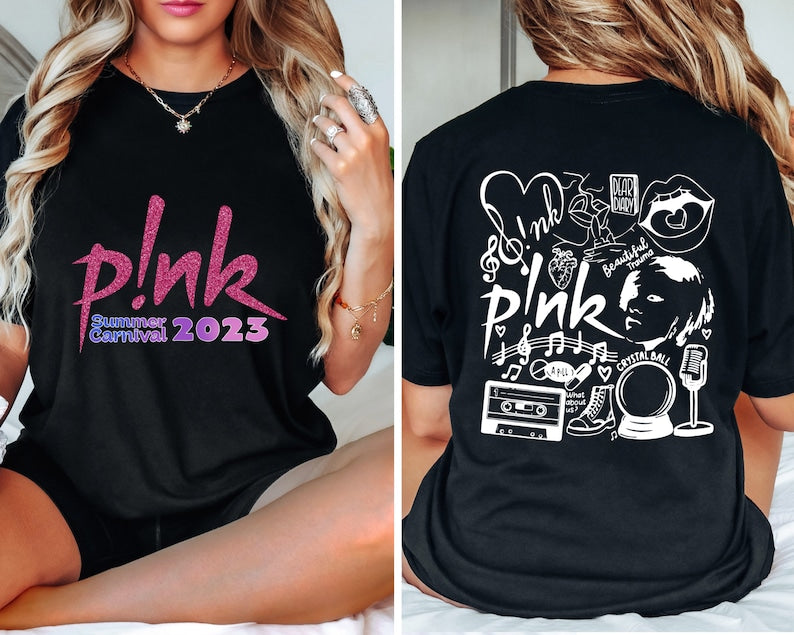 P!Nk Pink Singer Summer Carnival 2023 Tour T-Shirt,Trustfall Album Shirt, Pink Tour Shirt, Music Tour 2023 Shirt