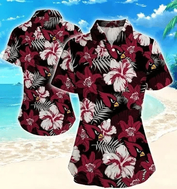 Arizona Cardinals Women Summer All Over Printed Hawaiian Shirt Size S – 5Xl