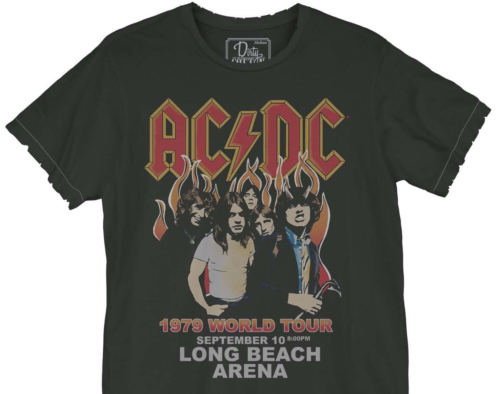 Ac/dc Na Tour 1979 Unisex Tee Acd0164-728vbk Classic Rock Acdc Back In Black Rock Music Thunderstruck Rocknroll Vintage