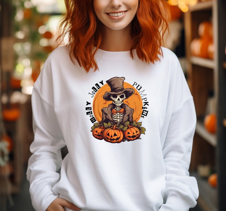 Halloween Sweatshirt Skeleton Halloween Shirt Holly Jolly Halloween Halloween Tshirt Halloween Hoodie Ideas for Halloween X Realtorgift