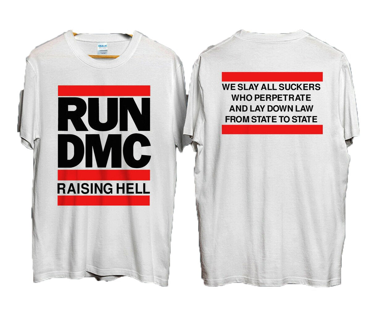 Vintage Run Dmc Raising Hell We Slay T-Shirt New Gildan