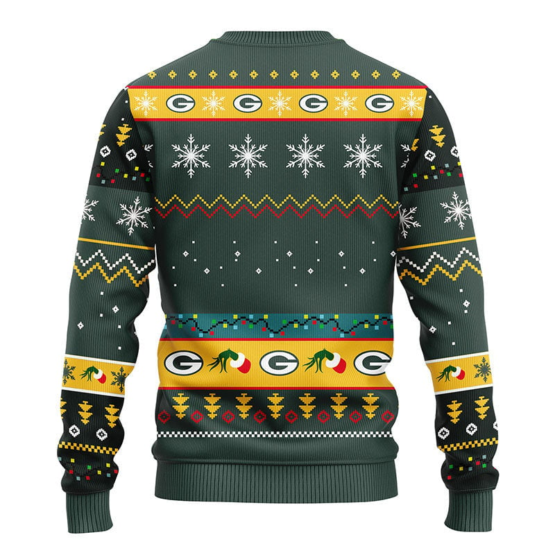 Green Bay Packers 12 Grinch Xmas Day Ugly Christmas Sweater