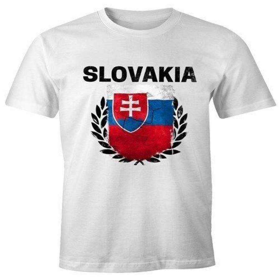 Slovakia Slowakei Flagge Vintage Short Sleeve Men’s T-Shirt