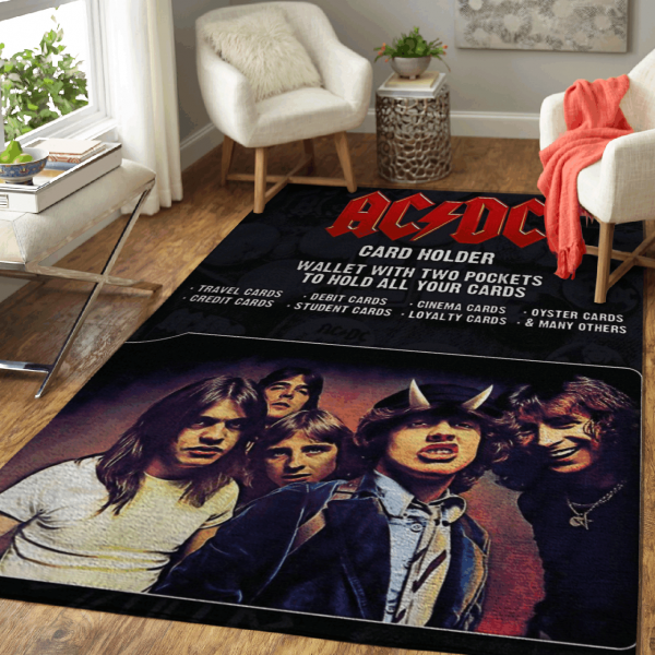 Ac Dc Band Vintage Art Home Decor Rectangle Area Rug