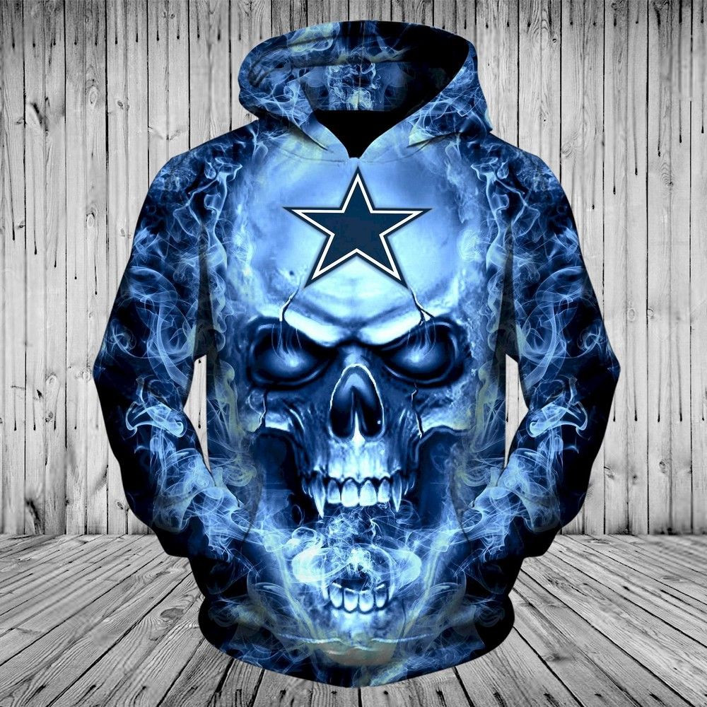 Dallas Cowboys New Skull  S1569 33 Unisex 3D Hoodie Gift For Fans