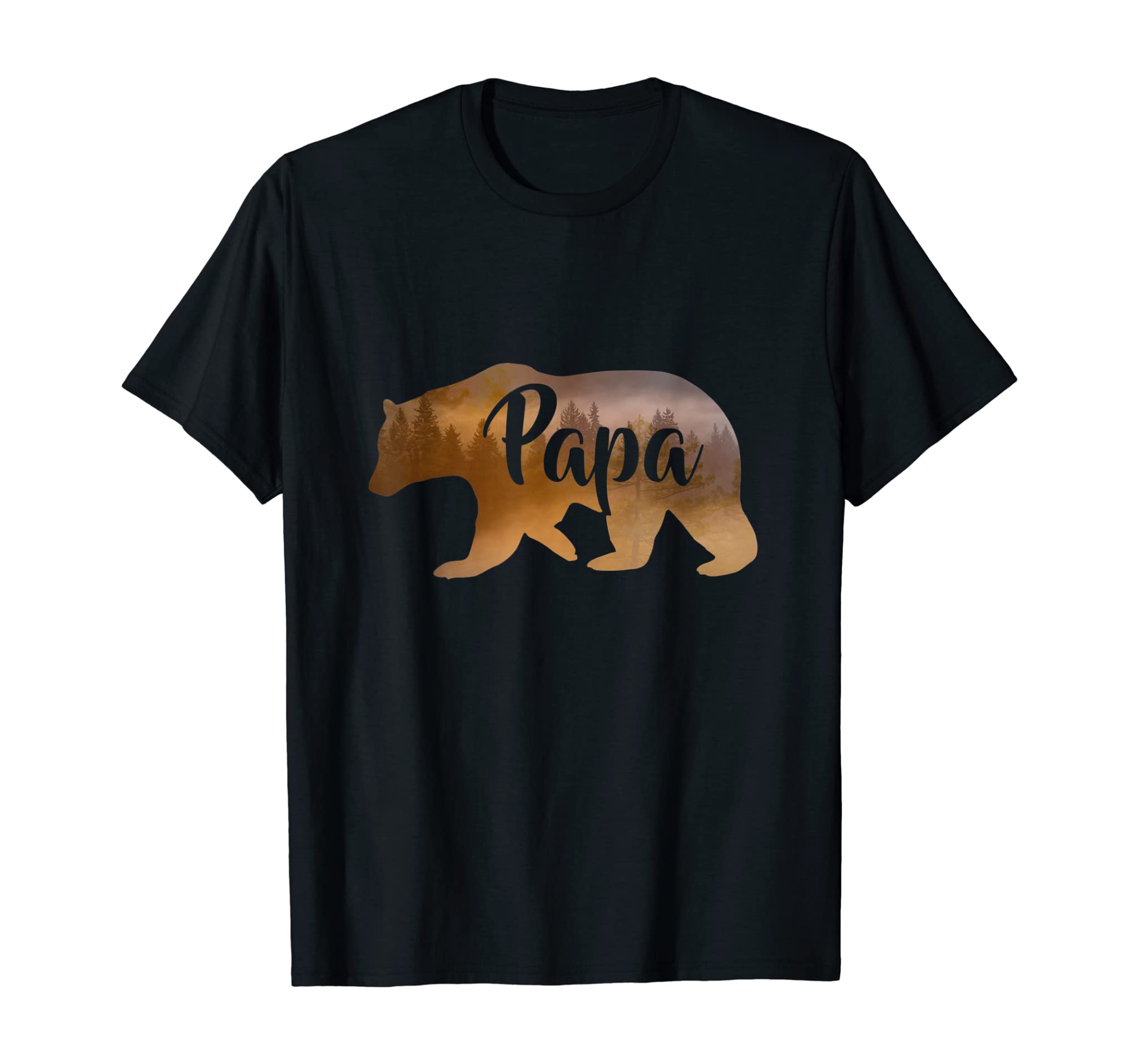 Men’S Papa Bear & Forest Awesome Camping Tee