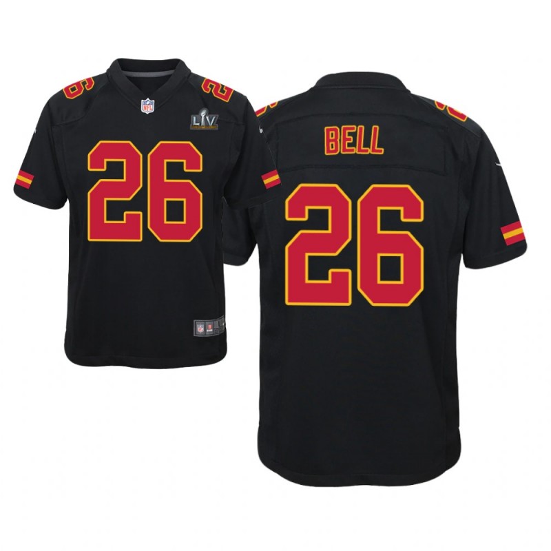 Youth Kansas City Chiefs #26 Le’Veon Bell Black Super Bowl Lv Game Jersey