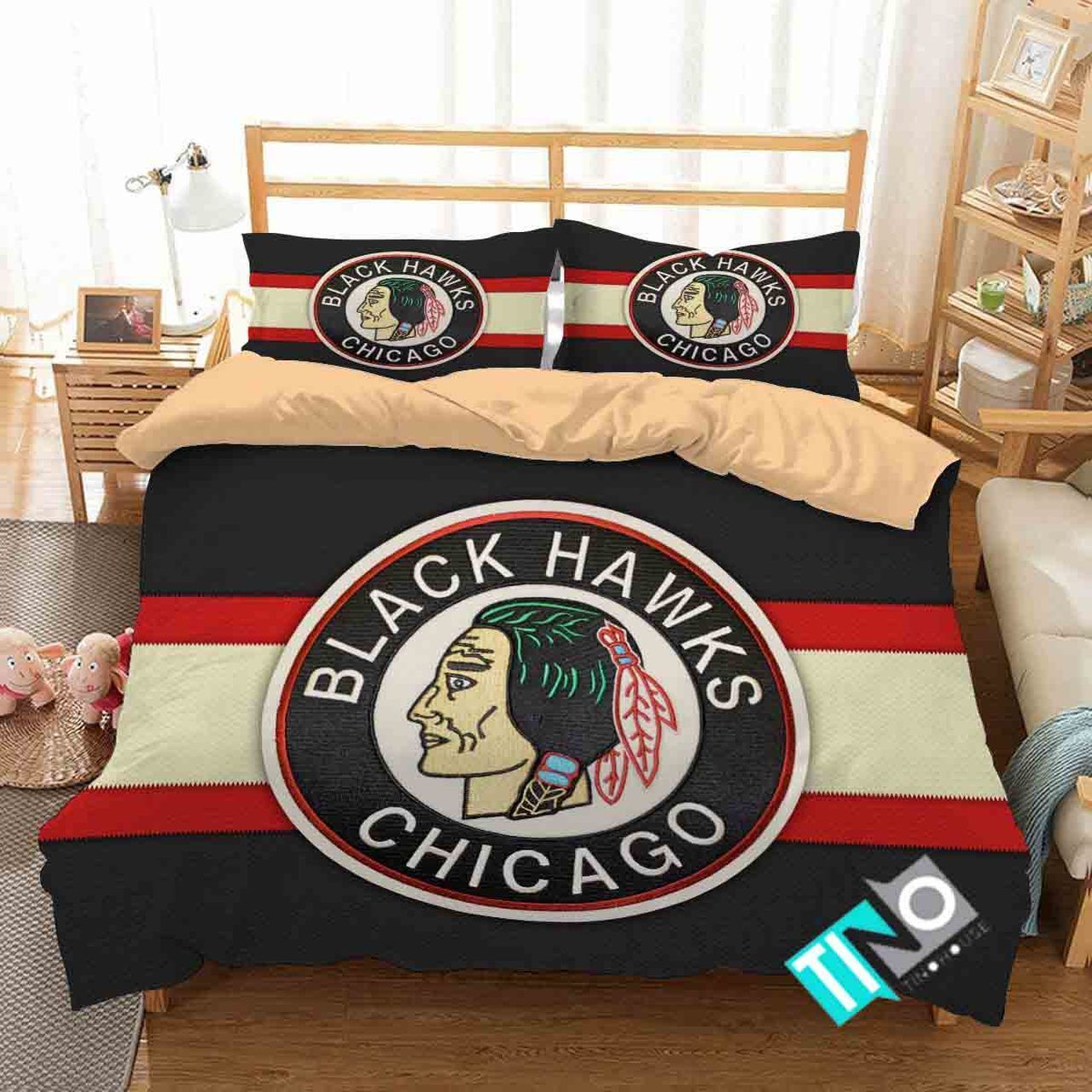 Chicago Blackhawks 1 Logo 3D Duvet C &hellip;
