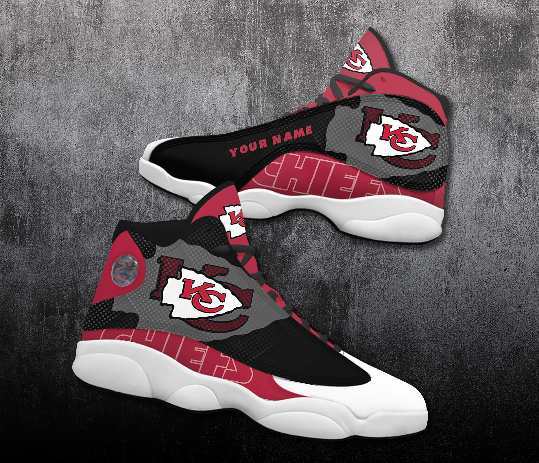 Personalized Shoes Kansas City Chiefs Jordan 13 Customized Name