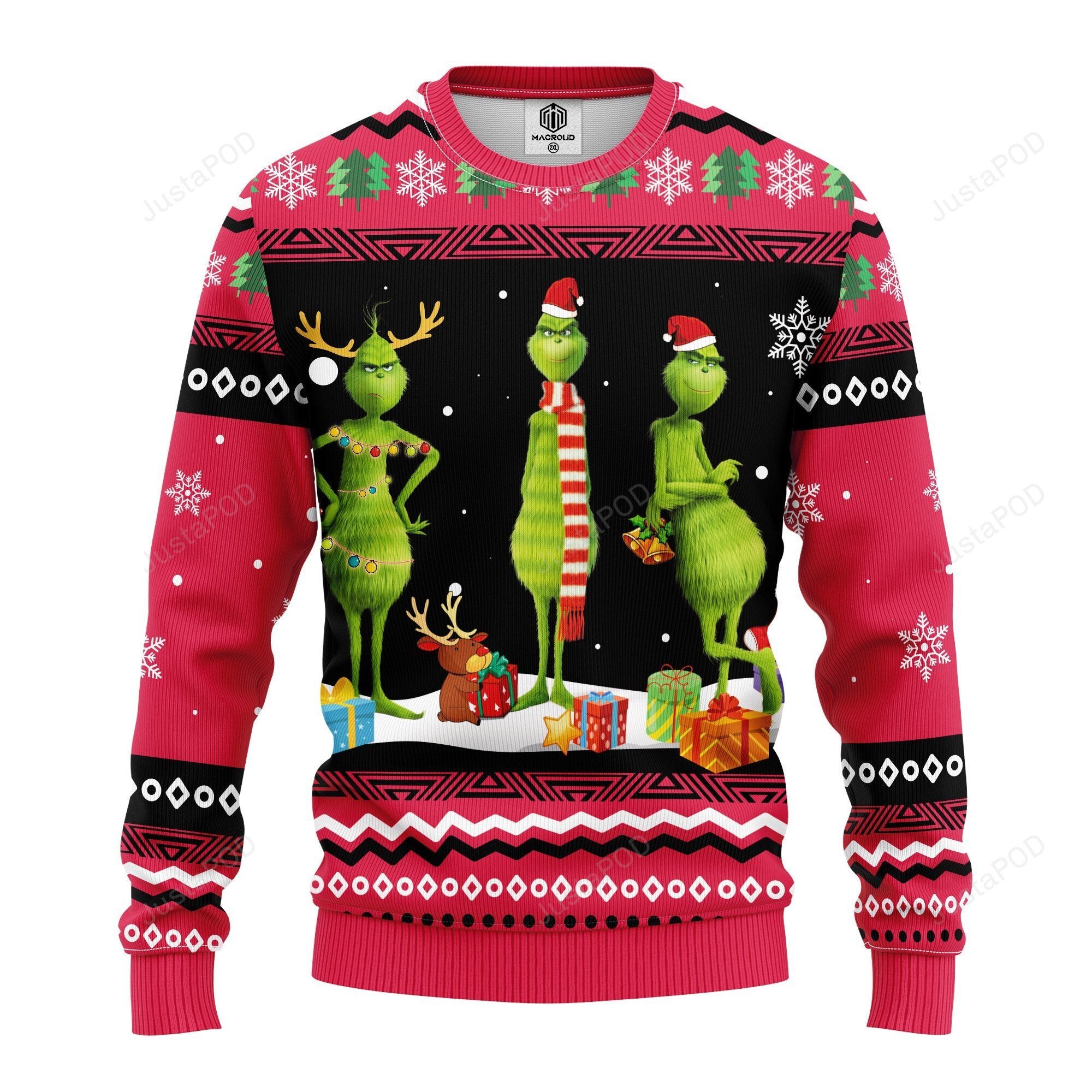 Grinch 3D Ugly Christmas Sweater