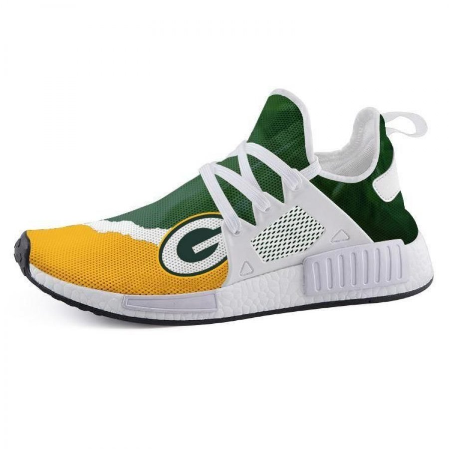 TeeDCMA Green Bay Packers NMD XR1 Lightweight Sneakers, Green Bay Packers Running Shoes