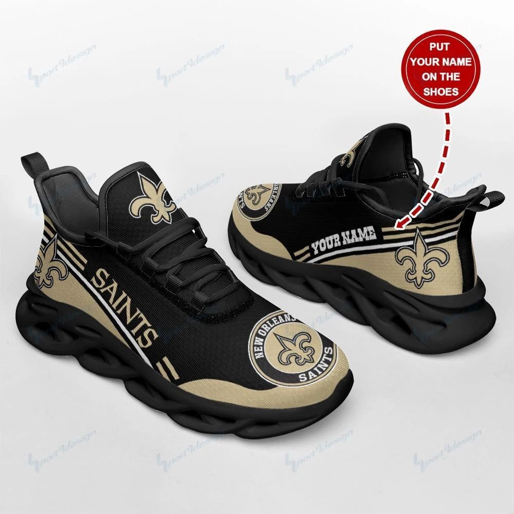 Team Logo New Orleans Saints Custom Name 3D Blade Shoes Sneaker