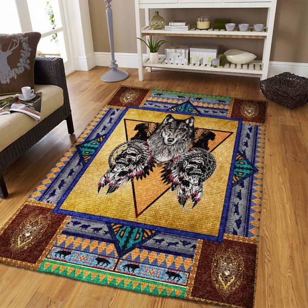 Wolf Art Home Decor Rectangle Area Rug 8