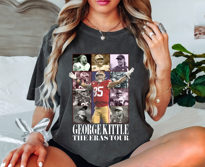 Vintage George Kittle The Eras Tour Sweatshirt, George Kittle Sweatshirt, Football Fan Gift, San Francisco T-Shirt, George Kittle Sweatshirt