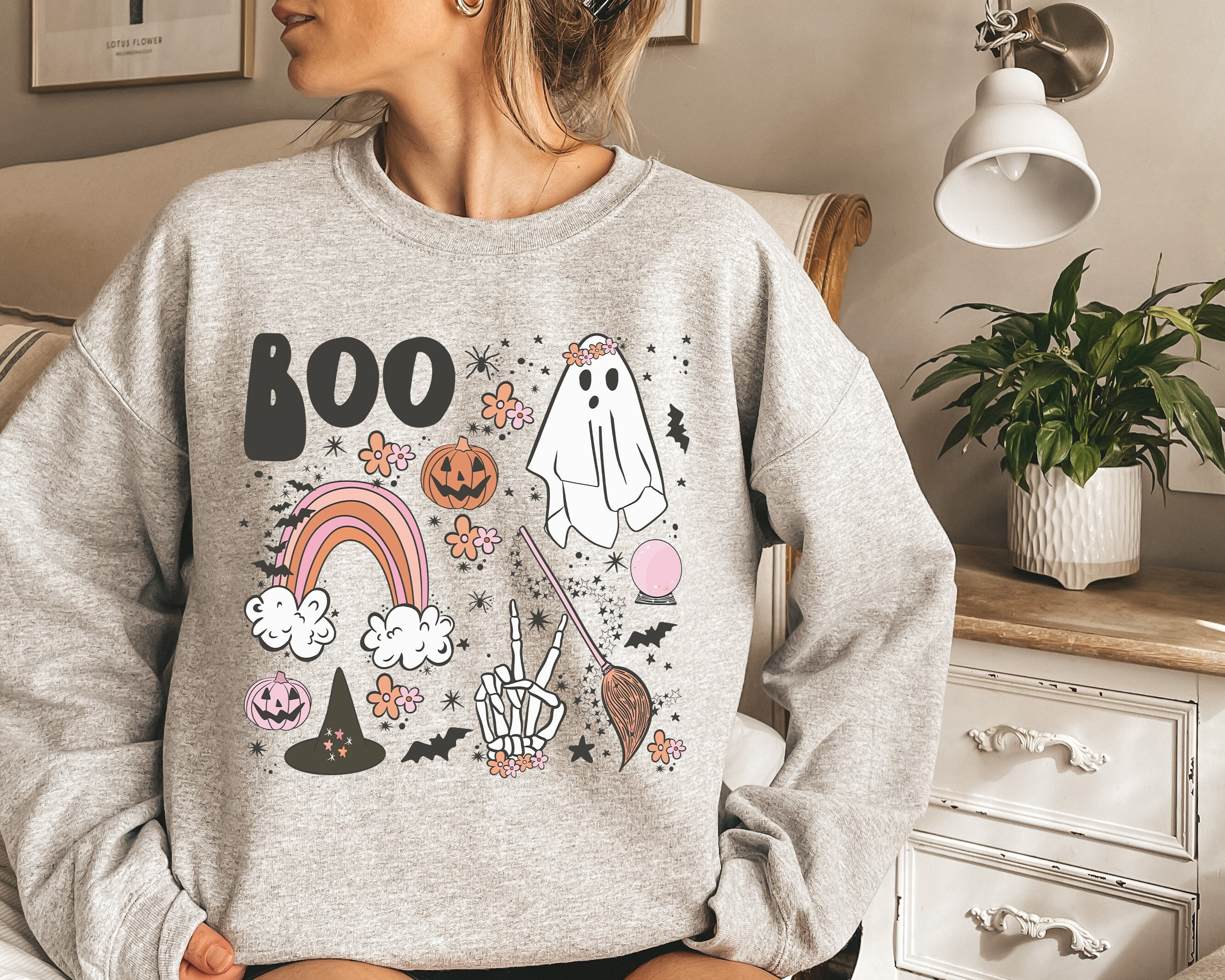 CityChiefs Halloween Ideas Vintage Halloween Sweatshirt, Halloween Sweater, Halloween Shirts for Women, Halloween Crewneck