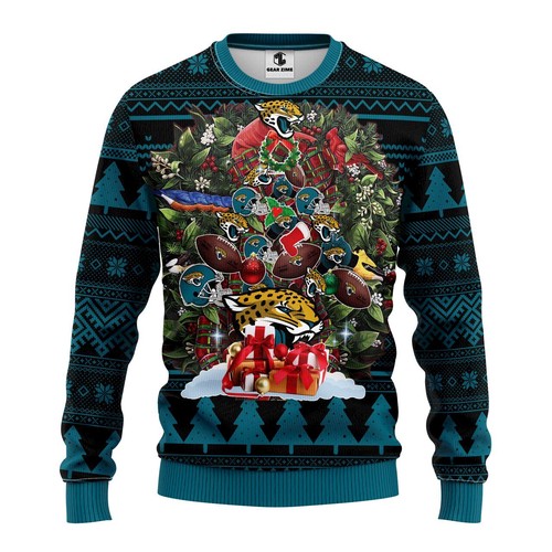 Jacksonville Jaguars Tree Christmas Gift For Fan Ugly Wool Sweater Christmas